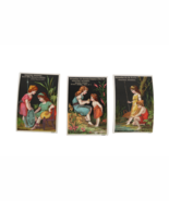 Set of 3 1900&#39;s Metropolitan Life Ins. trade cards art nouveau little bo... - $24.99