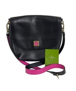 Kate Spade Doreen Bond Street Leather Crossbody Bag Black Hot Pink Color... - €30,15 EUR
