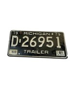 Vintage 1981 Michigan Trailer License Plate Number D-26951 Tag Man Cave ... - £7.84 GBP