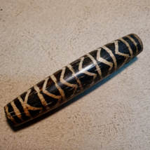 South Asian Burmese Antiques Trade Pumtek petrified Wood Bead 68.4mm - $126.10