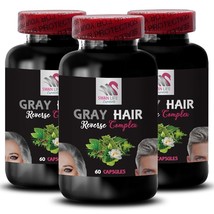 Color Renewal Support - GRAY HAIR REVERSE - Daily Hair Blend 3 Bottles 180 Caps - $51.26