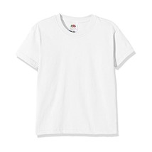 Fruit Of The Loom Boy&#39;s SS028B Short Sleeve T-Shirt, White, XXX-Small (M... - £6.39 GBP
