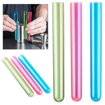 48 Disposable Neon Shot Glasses Multi Color Bar Party Drinks Test Tube Shooters - £27.30 GBP