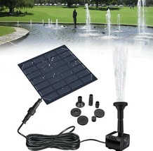 Solar Panel Powered Water Fountain Pool Pond Garden Water Sprinkler Spra... - £13.89 GBP