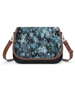 Mondxflaur Snowflakes Messenger Bag for Women PU Leather Crossbody Bag S... - $37.03 CAD