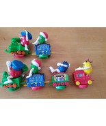M&amp;M Tube Toppers Christmas Train Lot of 6; Loco, Passenger, Luggage, Cab... - $18.51 MXN