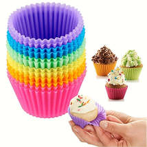 12pc Silicone Baking Cups Set  Festive Liners for Holidays - £11.90 GBP