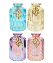 Lustre Glass Bottles with Carved Designs - £15.92 GBP