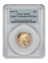 Mint Error: 1999-W $10 Gold Eagle PCGS MS69 (Unfinished PR Dies) - £1,296.14 GBP