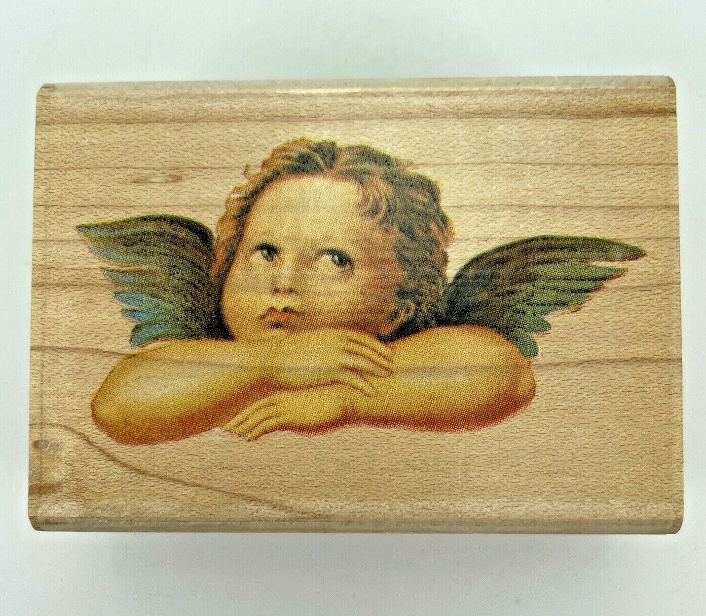 Primary image for Cynthia Hart Thoughtful Cherub Angel Rubber Stampede 289D Stamp Vintage 1995 New