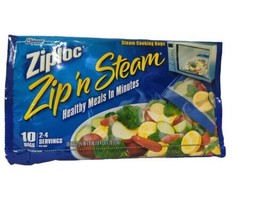 Ziploc Zip &#39;N Steam Medium Cooking Bag Microwave Pack of 10 Discontinued - $22.00