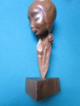 African Artist B. Mouanga Wood Sculpture &quot;Neige En Priere&quot; Signed, 15&quot; Handcarv - £199.05 GBP