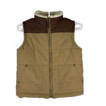 Gymboree Youth Boy&#39;s Brown Fleece lined Vest Size S - £18.09 GBP
