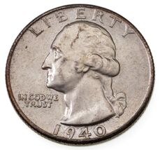 1940-S 25C Washington Quarter in Choice BU Condition, Excellent Eye Appeal - $68.57