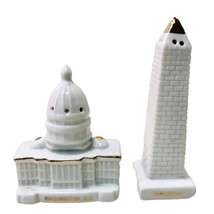 Vintage 1970’s U S Capitol &amp; Washington Monument Porcelain Salt &amp; Pepper... - $12.95