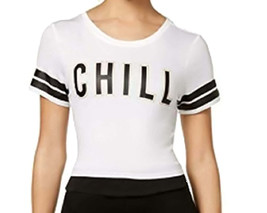 Material Girl Juniors Tie Back Cropped Top,Snow White,Large - £17.90 GBP
