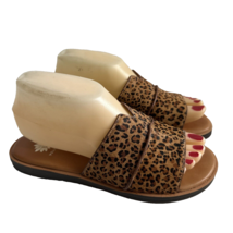 Yellowbox Bellenos Cheetah Sandals Flat Brown Women 7 M Slip On Slides S... - $21.45