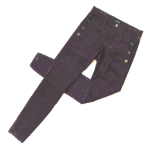 NWT J Brand Zion Mid-rise Skinny in Blackberry Stretch Velvet Button Pants 25 - £49.18 GBP
