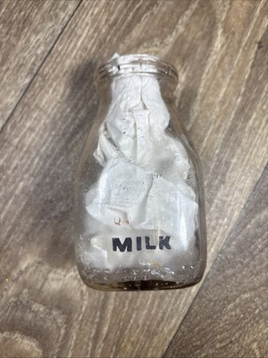 Thompson's Glass Milk Dairy Bottle Jar One Pint Item image 5