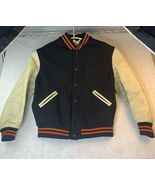 Vintage Skookum Varsity Jacket 40 Black Wool Leather Centralia USA 50s 60s - $1,627.11 MXN