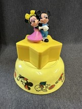 Disney Mickey &amp; Minnie Mouse Vintage Jewelry Box Star Trinket Box +Cereal bowl - £7.90 GBP