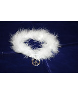 White Boa style collar with Peace Sign medallion - great for pets or you... - £6.29 GBP