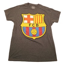 FCB Futbol Club Barcelona Soccer Graphic Tee S - Unisex Adult Small Grey... - $9.00