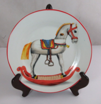 Vintage Greenbrier International Christmas Rocking Horse 8&quot; Decorative Plate - $9.69