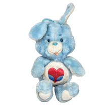 Vintage 1985 Care Bears Cousins Swift Heart Rabbit Stuffed Animal Plush Toy Blue - £39.45 GBP
