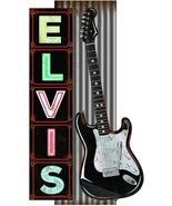 Elvis Presley Marquee Style Metal Wall Sign with Guitar Bar Restaurant G... - $41.61 CAD