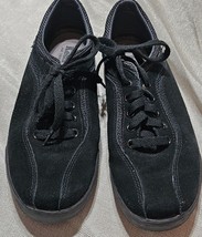 Keds Womens Black Suede Sneakers Tennis Shoes Flats Lace Up 8.5 - £13.93 GBP