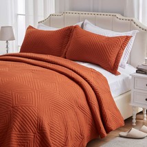 Queen Size Quilt Umber Bedspread - Lightweight Summer Quilt Set Full/Que... - £54.14 GBP