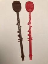 VINTAGE Holiday INN Hotel Swizzle Stick Stir Lot of 2 Red - £2.60 GBP