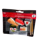 3D Sushi Seafood Pencil Erasers Sushi 5 Pack Can Be For Miniature Dioram... - £11.25 GBP