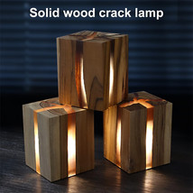 Creative Table Lamp Adjustable Bedside No Glare Decorative Wood Brown Color Led - £32.71 GBP