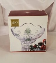 Mikasa Christmas Night Green Footed 6&quot; Bowl In Box WY602/210 Candy Dish ... - $16.00