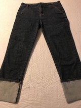 A/X Armani Exchange Women&#39;s Jeans Straight Crop Stretch Cuffed Size 28  - £31.65 GBP