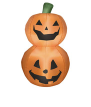 Fall Halloween decor yard display Stacked Pumpkin Duo Inflatable, 42&quot; se... - £102.86 GBP