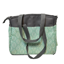 Fit and Fresh Insulated Lunch Bag Teal Gray 12x 10.5x 5&quot; Double Handle - $10.94