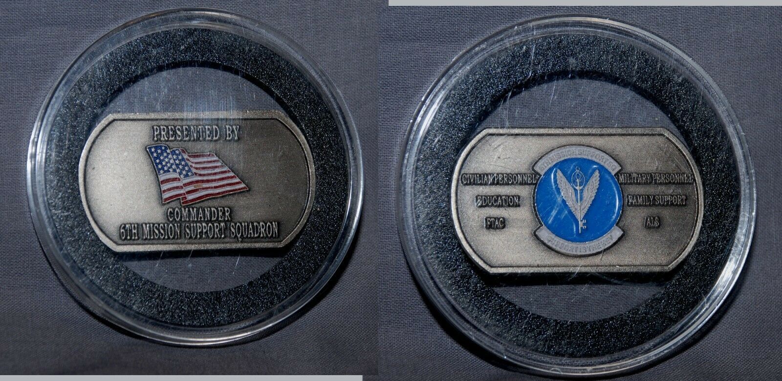 Unusual 6th Mission Support Sqd Commander presentation Dog Tag challenge... - $11.87