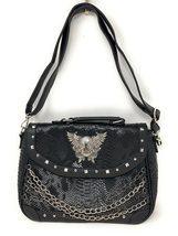 Texas West Women&#39;s Skull Chain Concealed Carry Handbag Purse Shoulder Bag/Crossb - £38.13 GBP