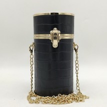 Boutique De FGG Faux Leather Round Barrel Women Shoulder Handbags and Purses Fas - £42.19 GBP