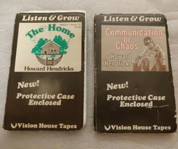VTG Listen &amp; Grow Vision House Tapes Cassettes By Howard Hendricks SET OF TWO - £17.16 GBP