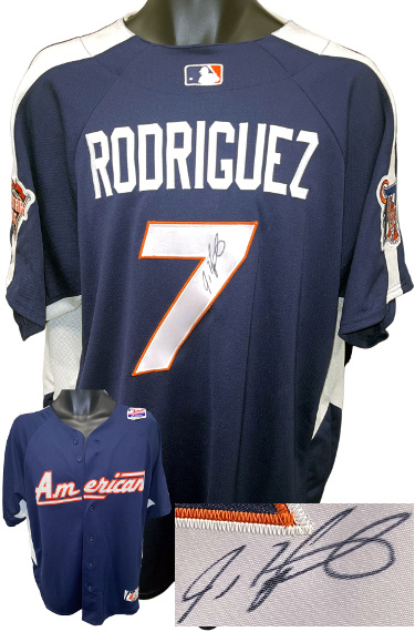 Ivan Rodriguez signed 2005 American All-Star Majestic Blue Authentic MLB Jersey  - $259.95