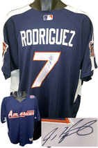 Ivan Rodriguez signed 2005 American All-Star Majestic Blue Authentic MLB Jersey  - £204.48 GBP