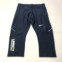 Nike Liberty Flames Womens Sweatpants XS Extra Small Navy Blue Capri Run... - £19.26 GBP