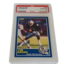 Tim Brown Rookie Card 1989 Score #86 PSA Gem Mint 10 Raiders HOF vintage RC sp - £396.90 GBP