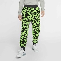 Nike Mens NYC Parks Print Fleece Pants Green Black Sz MEDIUM CU1396-313 - £30.39 GBP