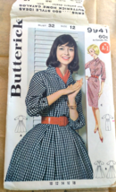 Vintage Sewing Pattern Butterick 9941 ca. 1960  Raglan Sleeve shirtdress - $4.94