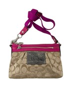 Coach mini purse Poppy Tan Pink Signature C Crossbody bag tan pink - $54.45